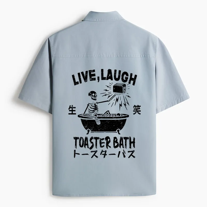 Tokyo-Lion Funny Electric Shock Skeleton Work Shirt-Tokyo-Lion