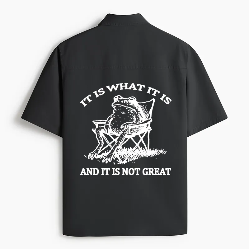 Tokyo-Lion Resting Frog Funny Work Shirt-Tokyo-Lion