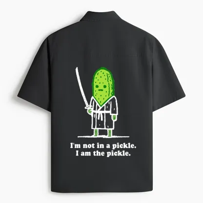 Tokyo-Lion Funny Cucumber Samurai Work Shirt-Tokyo-Lion