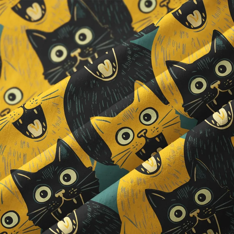 Tokyo-Lion Yellow Cat And Black Cat Aloha Hawaiian Shirt