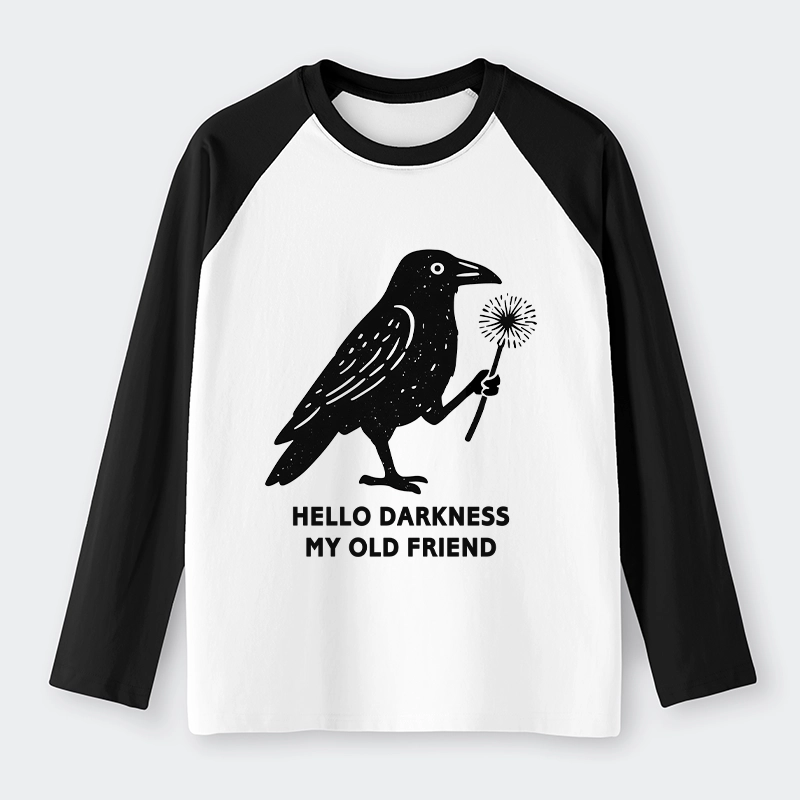 Tokyo-Lion My Old Friend The Crow Raglan Long Sleeve T-shirt