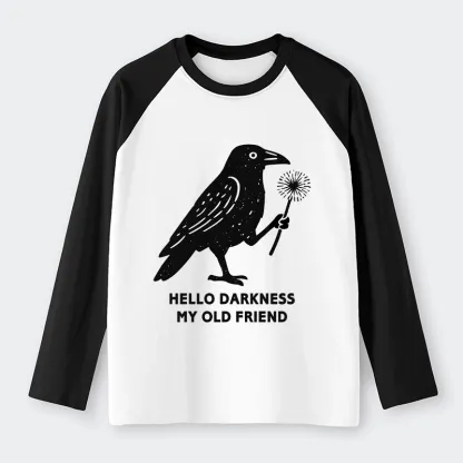 Tokyo-Lion My Old Friend The Crow Raglan Long Sleeve T-shirt