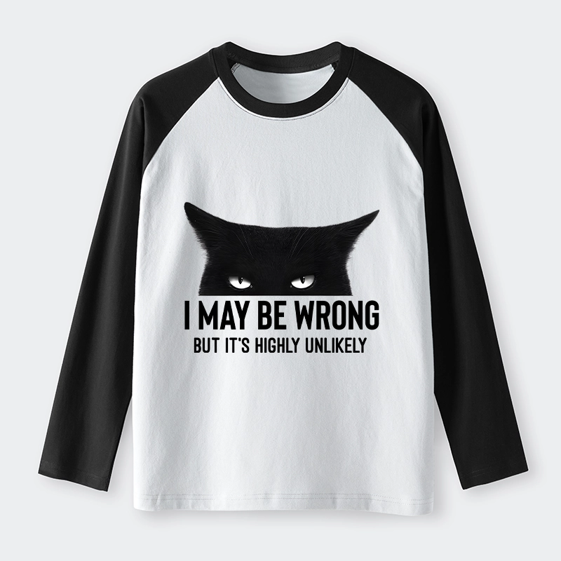 Tokyo-Lion Cat Can Do No Wrong Raglan Long Sleeve T-shirt