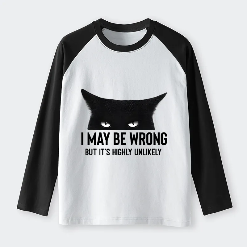 Tokyo-Lion Cat Can Do No Wrong Raglan Long Sleeve T-shirt