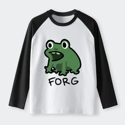 Tokyo-Lion Funny Forg Japan Raglan Long Sleeve T-shirt