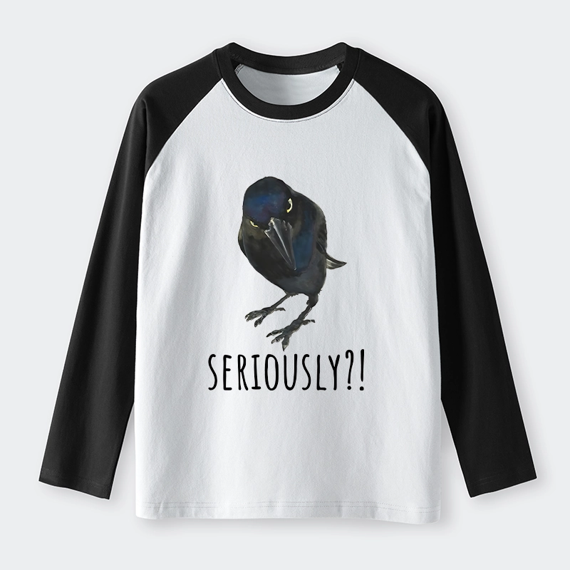 Tokyo-Lion Raven's Question Raglan Long Sleeve T-shirt