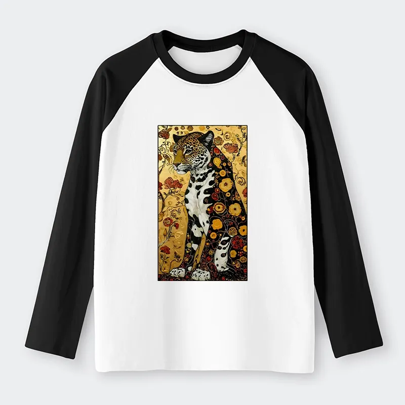 Tokyo-Lion Magnificent Leopard Raglan Long Sleeve T-shirt