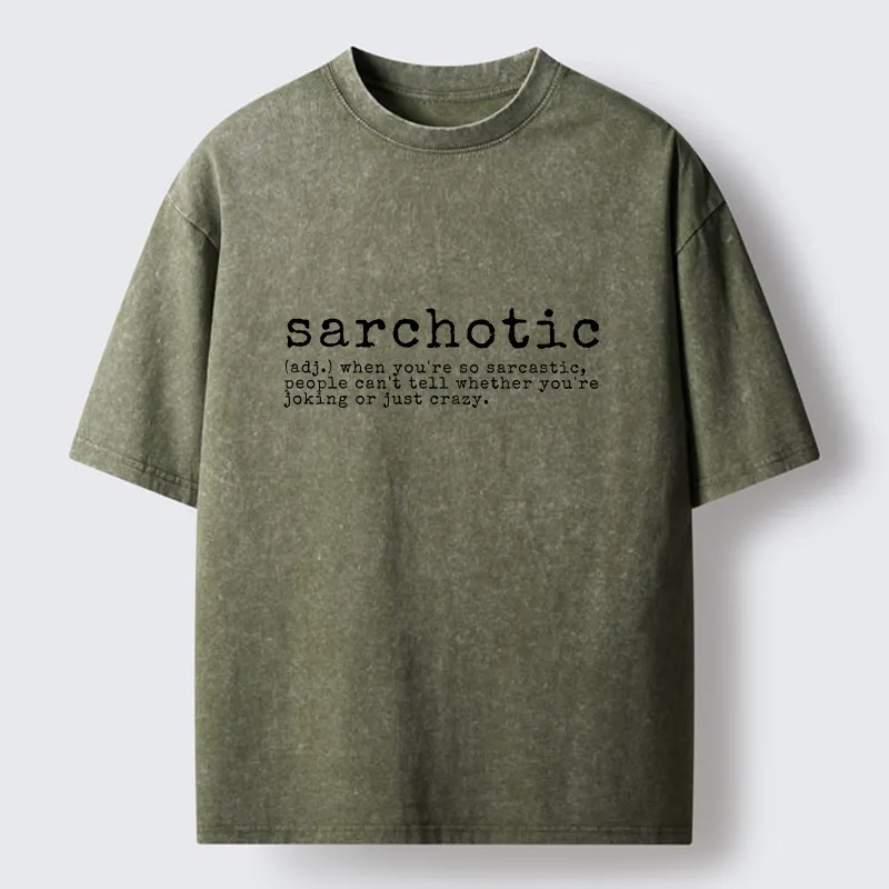 Tokyo-Lion Sarchotic Funny Washed T-Shirt