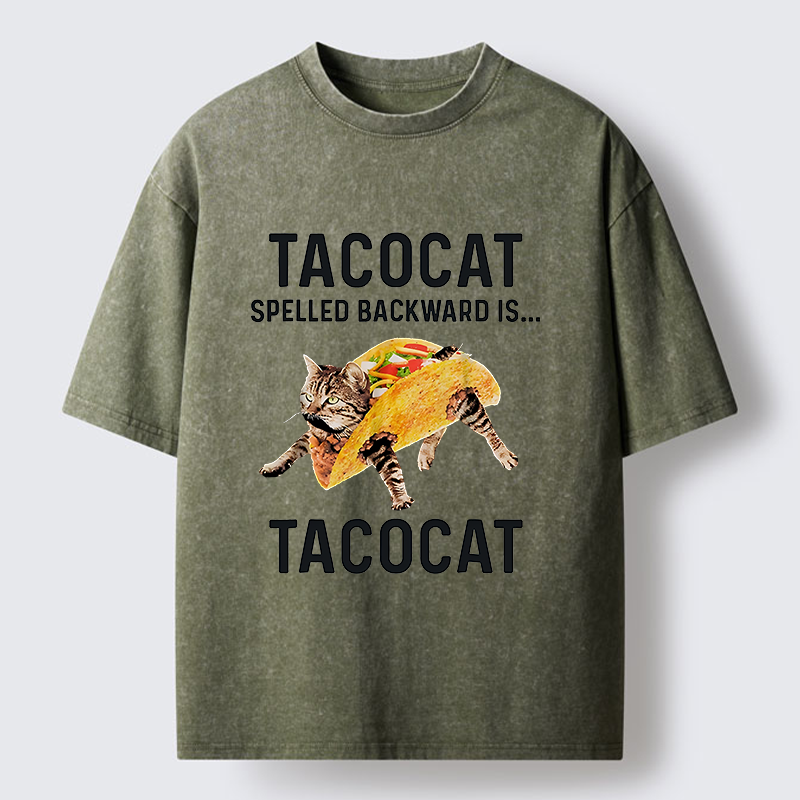 Tokyo-Lion Tacocat Funny Washed T-Shirt