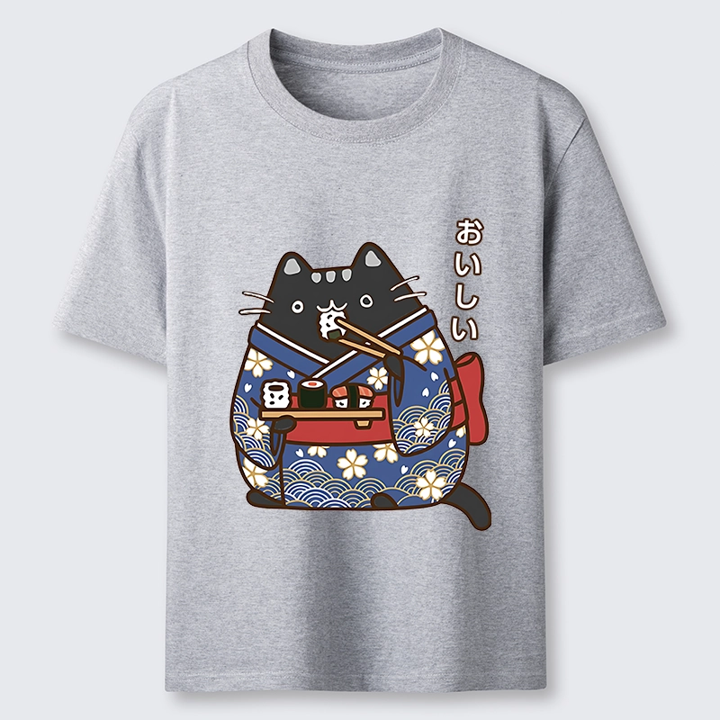 Tokyo-Lion Geisha Cat Sushi Classic T-Shirt