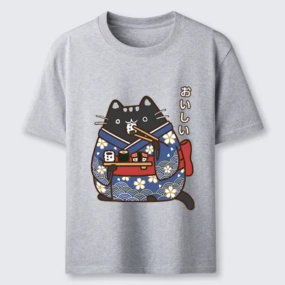 Tokyo-Lion Geisha Cat Sushi Classic T-Shirt