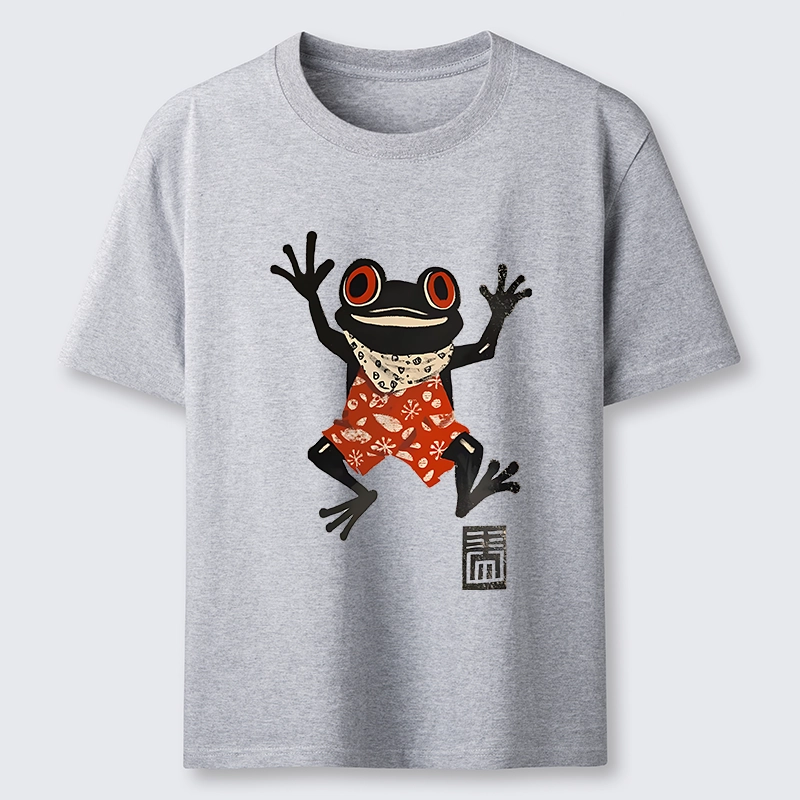 Tokyo-Lion Japanese Happy Frog Ukiyoe Classic T-Shirt