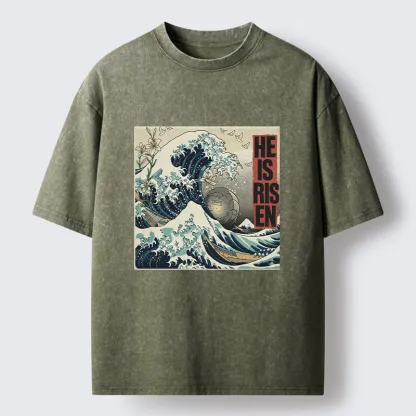 Tokyo-Lion Easter Wave Washed T-Shirt