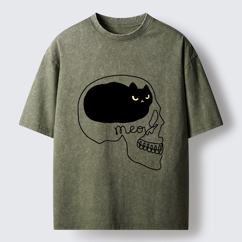 Tokyo-Lion All I Can Think About Is Cat Washed T-Shirt