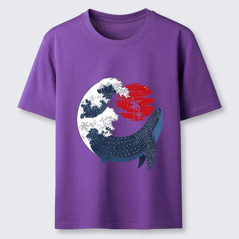 Tokyo-Lion Japanese Whale Wave Classic T-Shirt