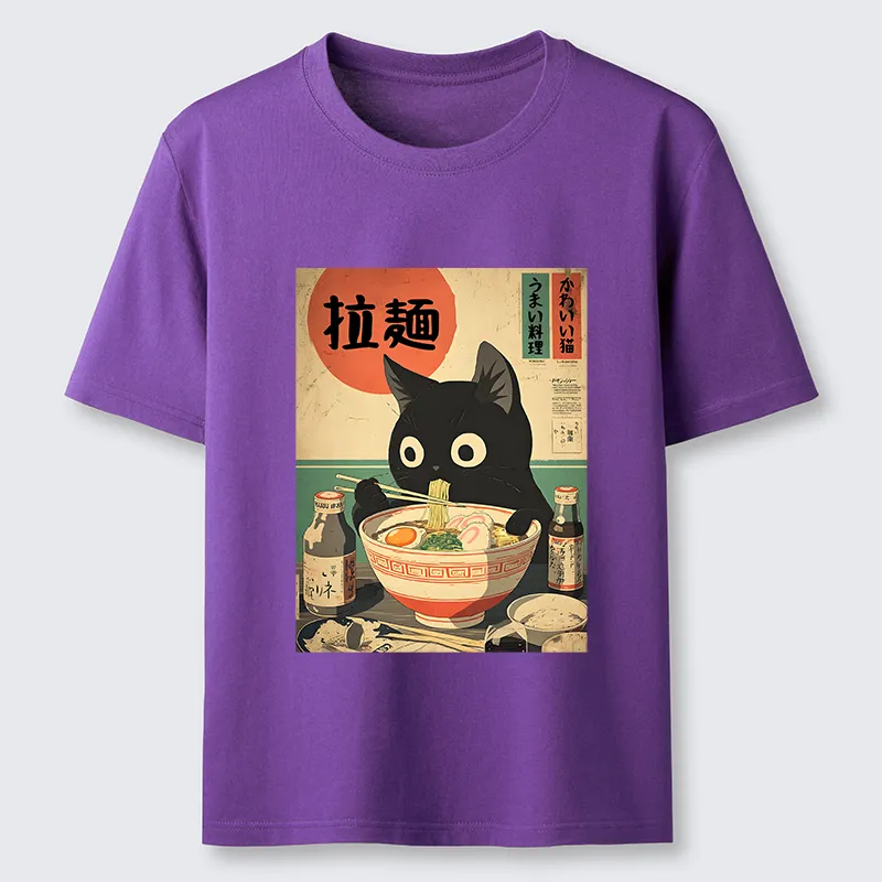 Tokyo-Lion Cat Is Eating Ramen At The Restaurant Classic T-Shirt
