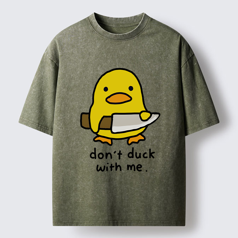 Tokyo-Lion Duck With A Knife Washed T-Shirt