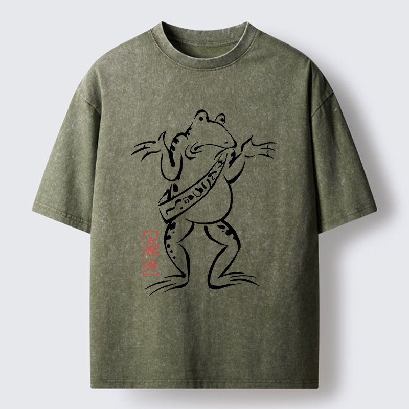 Tokyo-Lion Helpless Frog Washed T-Shirt