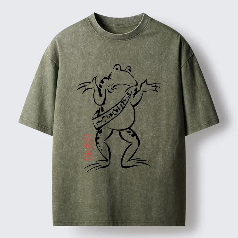 Tokyo-Lion Helpless Frog Washed T-Shirt