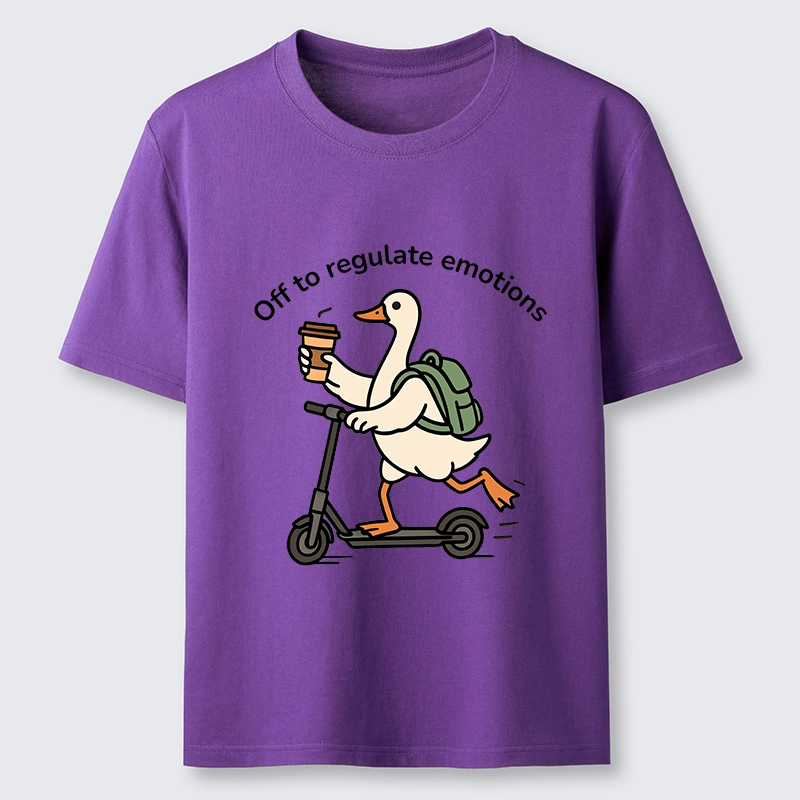 Tokyo-Lion Scooter-Riding Duck’s Self-Care Classic T-Shirt