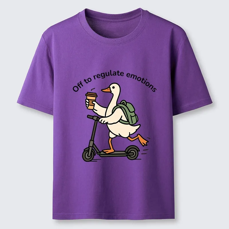 Tokyo-Lion Scooter-Riding Duck’s Self-Care Classic T-Shirt