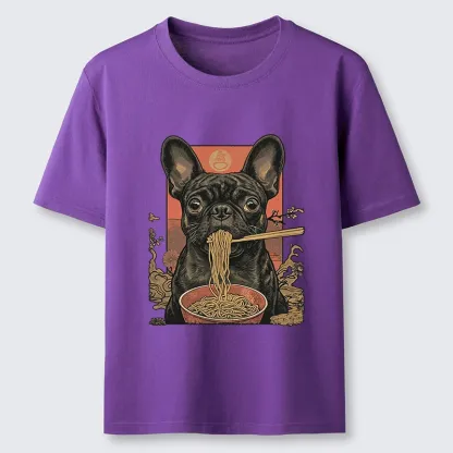 Tokyo-Lion Vintage Style Dog And Ramen Art Classic T-Shirt