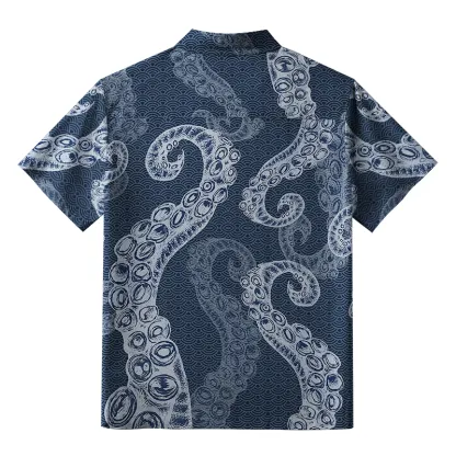 Tokyo-Lion Octopus Tentacles Japanese Aloha Hawaiian Shirt