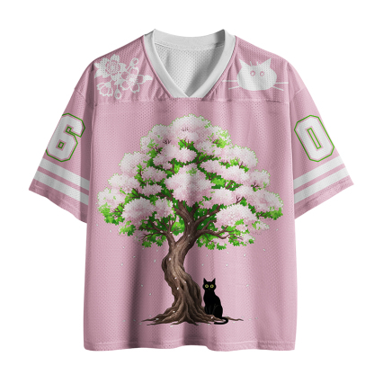 Tokyo-Lion Sakura And Cat No.06 Mesh Jersey-Tokyo-Lion