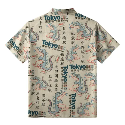 Tokyo-Lion Funny Tokyo Subway Map Aloha Hawaiian Shirt