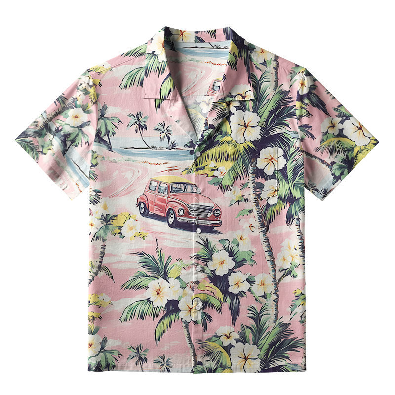 Tokyo-Lion Beachside Vintage Ride Aloha Hawaiian Shirt