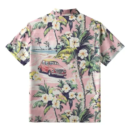 Tokyo-Lion Beachside Vintage Ride Aloha Hawaiian Shirt