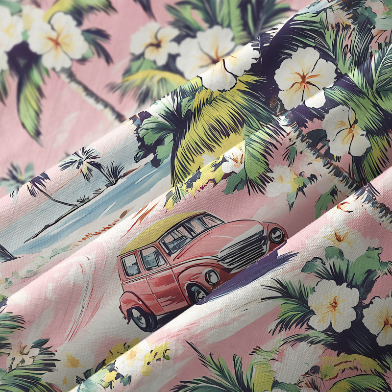 Tokyo-Lion Beachside Vintage Ride Aloha Hawaiian Shirt