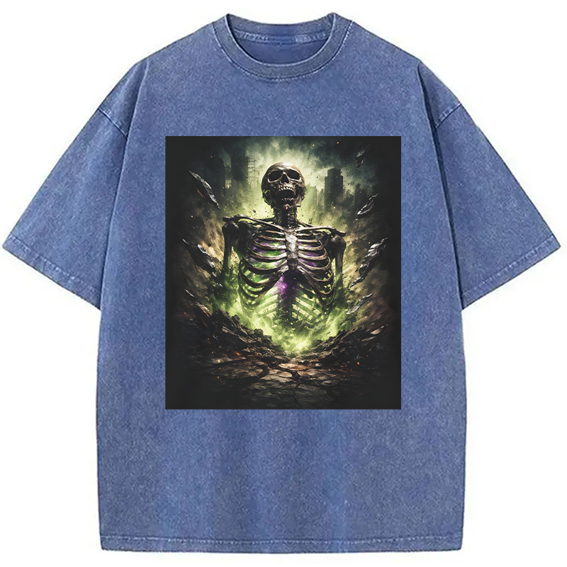 Tokyolion Radioactive Inspired Skeleton Washed T-Shirt