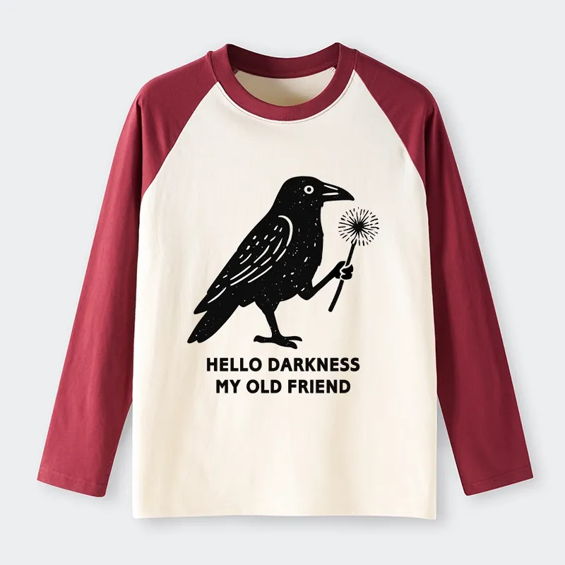 Tokyo-Lion My Old Friend The Crow Raglan Long Sleeve T-shirt