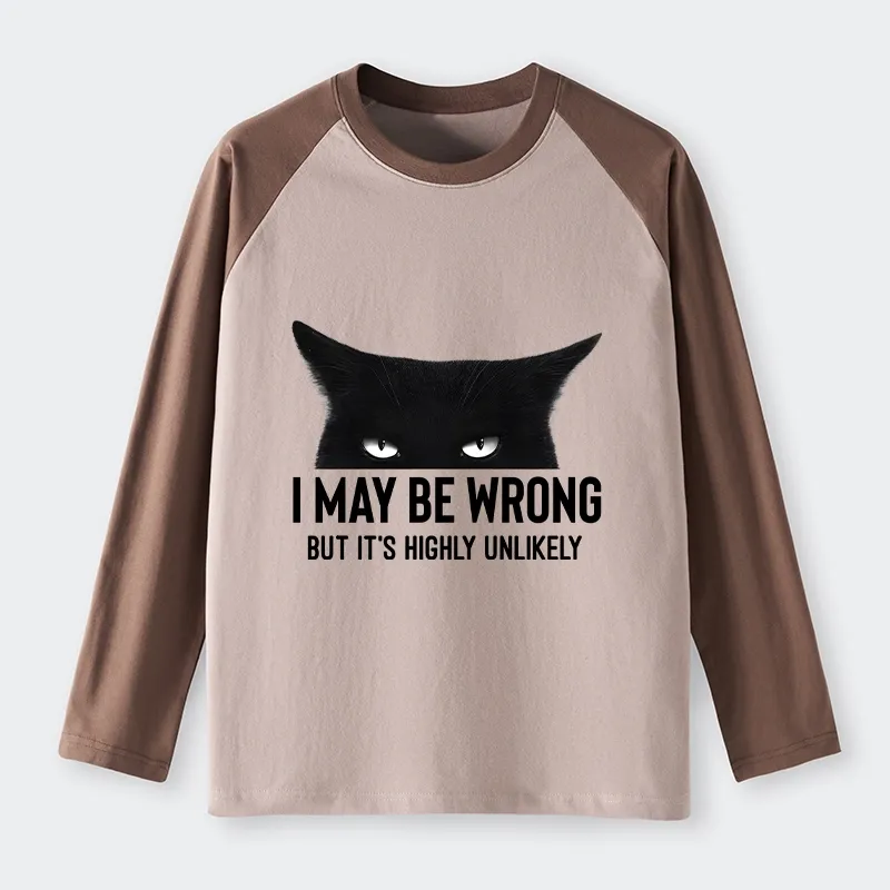 Tokyo-Lion Cat Can Do No Wrong Raglan Long Sleeve T-shirt