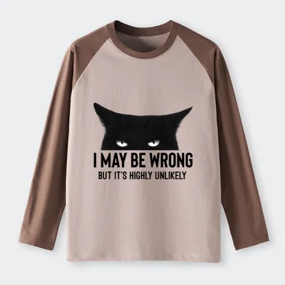 Tokyo-Lion Cat Can Do No Wrong Raglan Long Sleeve T-shirt