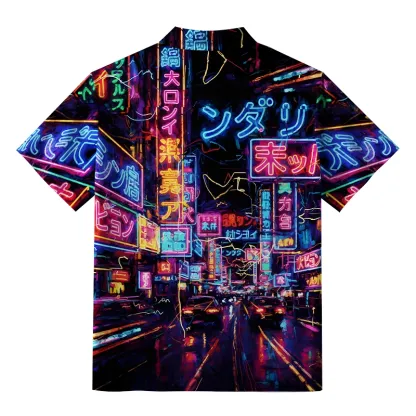 Tokyo-Lion Tokyo Street Scene Aloha Hawaiian Shirt