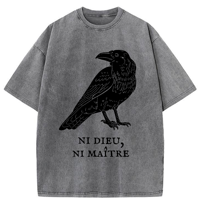 Tokyo-Lion Crow Have A Strong Sense Of Self Washed T-Shirt