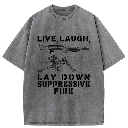 Tokyo-Lion Suppression By Force Funny Washed T-Shirt