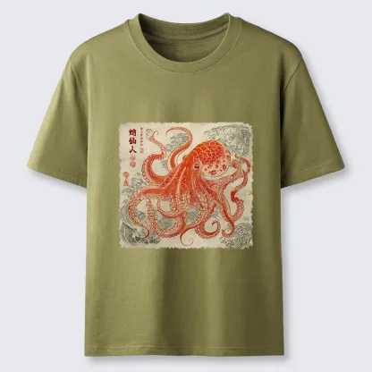 Tokyo-Lion Octopus Sage Classic T-Shirt