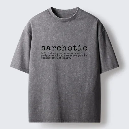 Tokyo-Lion Sarchotic Funny Washed T-Shirt