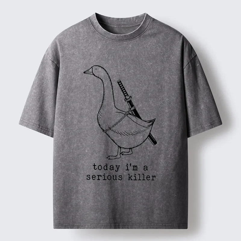 Tokyo-Lion Serious Japanese Goose Washed T-Shirt