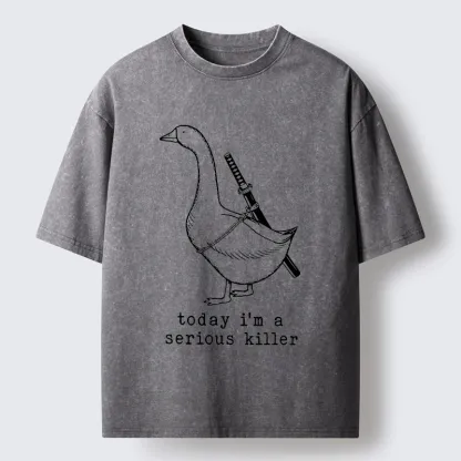 Tokyo-Lion Serious Japanese Goose Washed T-Shirt