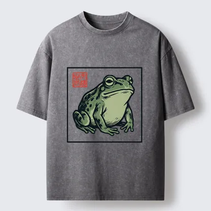 Tokyo-Lion Zen Frog Washed T-Shirt