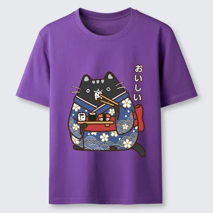 Tokyo-Lion Geisha Cat Sushi Classic T-Shirt
