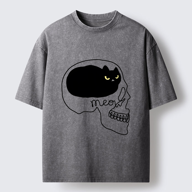 Tokyo-Lion All I Can Think About Is Cat Washed T-Shirt