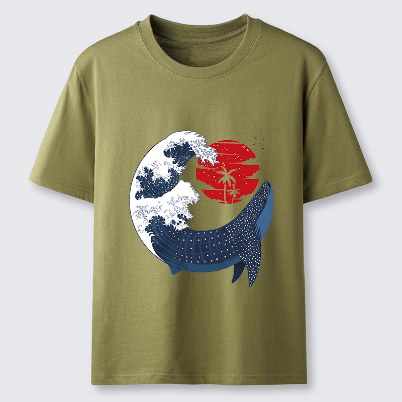 Tokyo-Lion Japanese Whale Wave Classic T-Shirt
