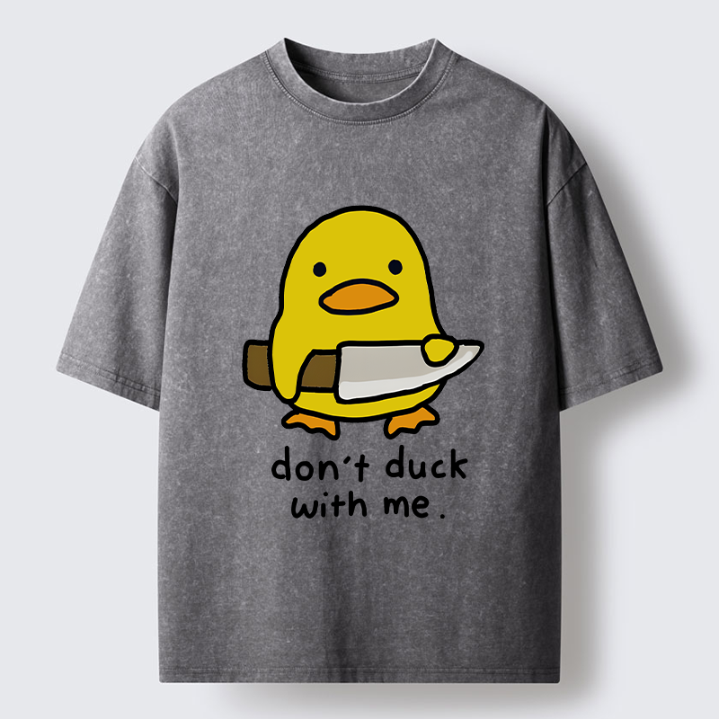 Tokyo-Lion Duck With A Knife Washed T-Shirt