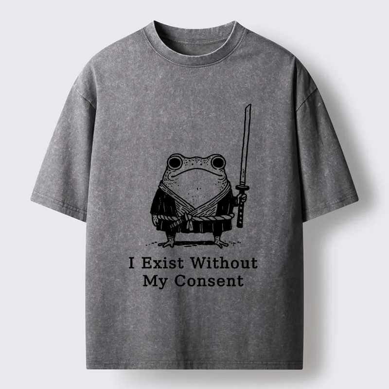 Tokyo-Lion Frog That Rebel Washed T-Shirt