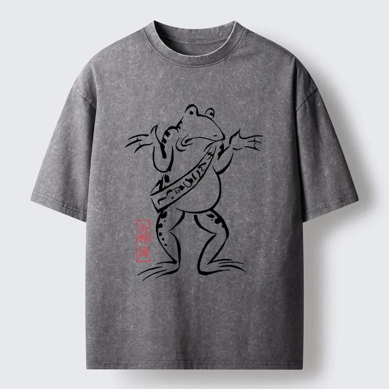 Tokyo-Lion Helpless Frog Washed T-Shirt